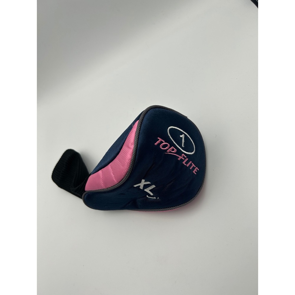 Top Flite XLj Number 1 Driver Headcover Navy Blue Pink Golf Club Protector
